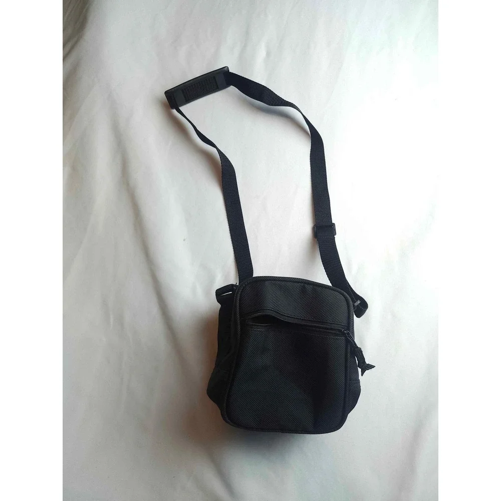 Polaroid Camera Bag Black Nylon Crossbody Case Rainbow Logo Vintage Style